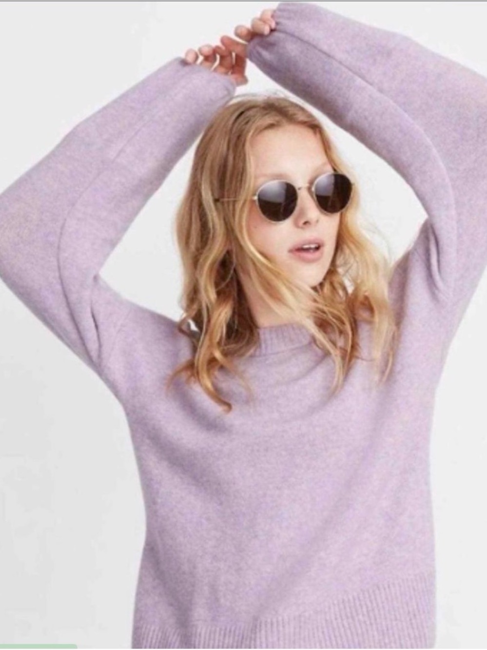 Madewell Wool/Alpaca Blend Lilac Crewneck Sweater